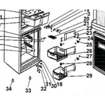 Façade de tiroir (repère 22)