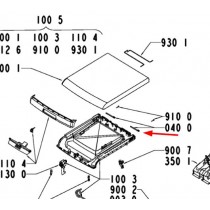 Axe de charnière x1 (repère 0400)