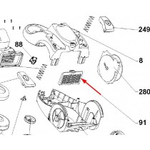 Grille sortie arrière (repère 91)
