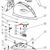 Bouton de thermostat (repère 20)