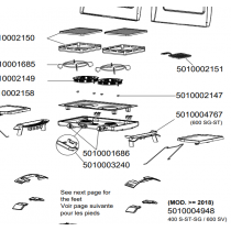 Pieds plastique (gauche et droit) 5010004767