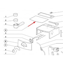 Plaque supérieure chromée (repère A)