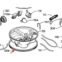 Joint collecteur d'eau (repère 130B)