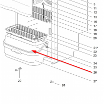Volet de bac à légumes (repère 26)