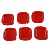 Couvercle carré rouge x6