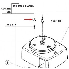 3 x Cache vis blanc