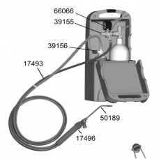 Tuyaux O2 et butane + colliers 17493