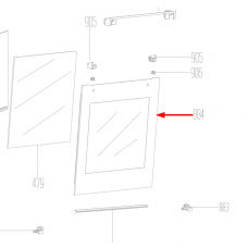 Vitre extérieure (repère 884)
