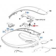 Bouton vapeur (repère 9)