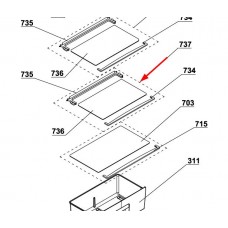 Clayette intermédiaire complète (repère 737)