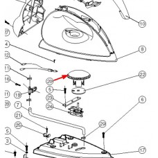 Bouton de thermostat (repère 20)