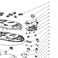 Bouton interrupteur gauche (repère 20)