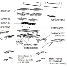 Pieds plastique (gauche et droit) 5010004767