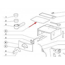 Plaque supérieure chromée (repère A)