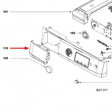 Façade de tiroir (repère 116)