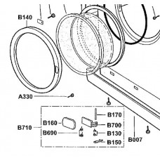 Kit poignée de porte (repère B710)