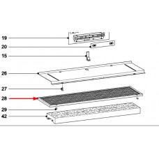 Filtre métallique 529mmX160mm (repères 28+29)