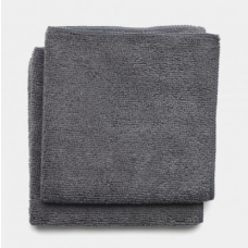 Kit de 2 chiffons en microfibre gris foncé