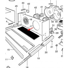 Filtre métallique 53,4cm x 15,7cm (repère 17)