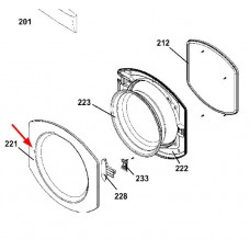 Cadre de hublot blanc (repère 221)
