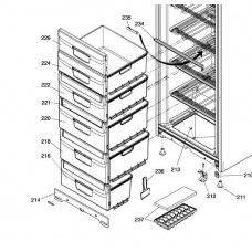 FACADE DE TIROIR H:197mm (repère 220)