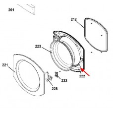 Cadre de porte émaillé blanc (repère 222)