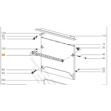 Réglette fixation port LV MIELE