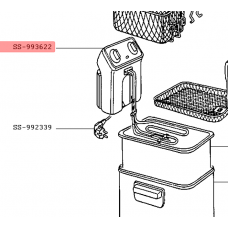 Résistance de friteuse avec boitier