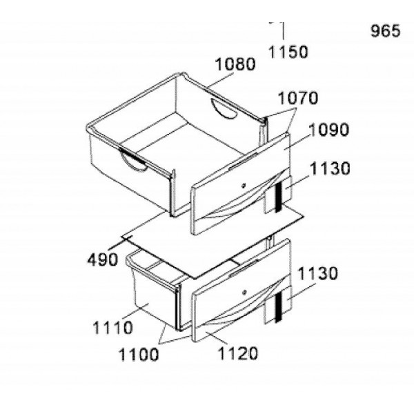 Grand Tiroir Repere 1070 Liebherr 9791486
